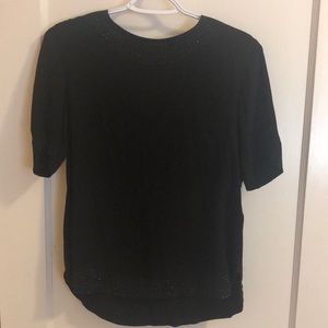 Black top with sparkle detail